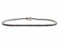 (gecertificeerd) armband met natuurlijke zwarte diamanten 5,54 g - afbeelding 1 van  6