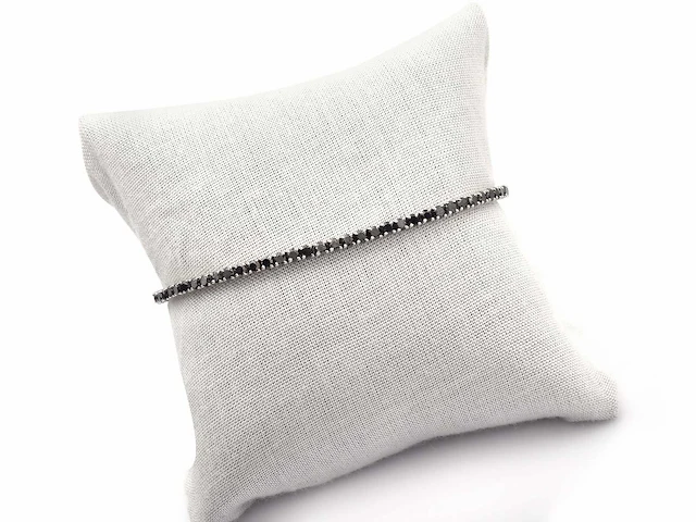 (gecertificeerd) armband met natuurlijke zwarte diamanten 5,54 g - afbeelding 2 van  6