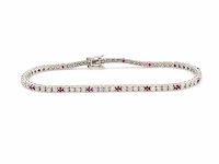 (gecertificeerd) armband met ronde sneden en natuurlijke robijn 5.59g - afbeelding 1 van  6