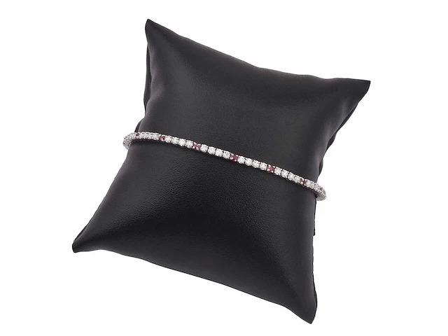 (gecertificeerd) armband met ronde sneden en natuurlijke robijn 5.59g - afbeelding 2 van  6