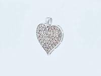 (gecertificeerd) hanger 14k goud met natuurlijke fancy kleur diamanten 1.63g - afbeelding 2 van  4