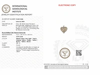 (gecertificeerd) hanger 14k goud met natuurlijke fancy kleur diamanten 1.63g - afbeelding 4 van  4