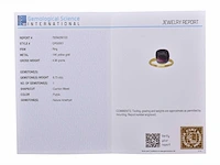 (gecertificeerd) ring 14k goud met natuurlijke amethist 4,98 grm - afbeelding 5 van  6
