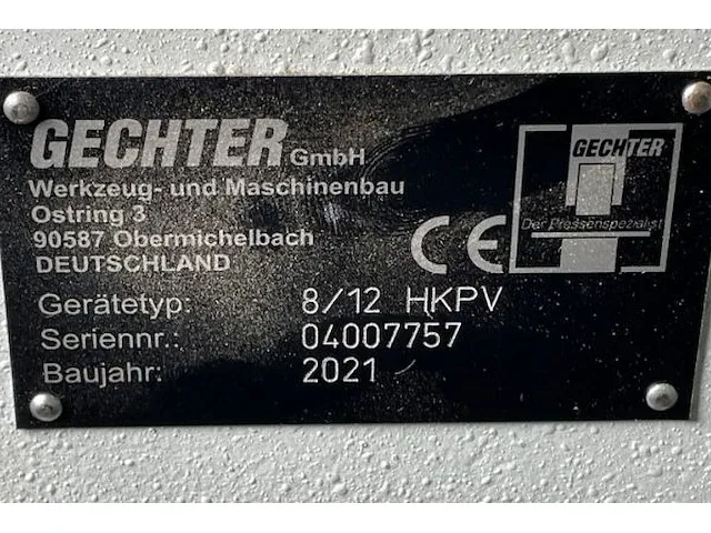 Gechter persmachine - afbeelding 8 van  8
