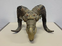 Gedecoreerd tibetaans kapala ram hoofd - afbeelding 2 van  6