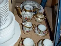 Gedeeltelijk verzilverd bestek, microgolfoven friac, partij wit hotelporselein, koffieserviesje - afbeelding 2 van  10