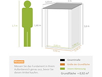 Gegalvaniseerd stalen tuinhuisje 1,6m³ - afbeelding 6 van  7