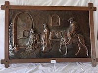 Gehamerd koperen tableau - afbeelding 1 van  2