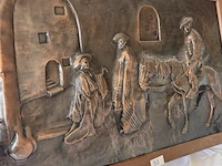 Gehamerd koperen tableau - afbeelding 2 van  2