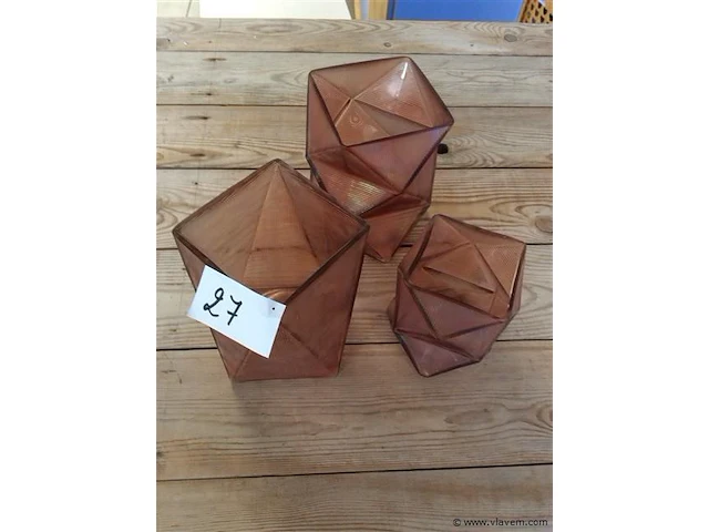 Gekleurd glas 3stuks - afbeelding 1 van  2