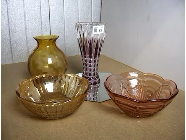 Gekleurd glas (x4) - afbeelding 1 van  5
