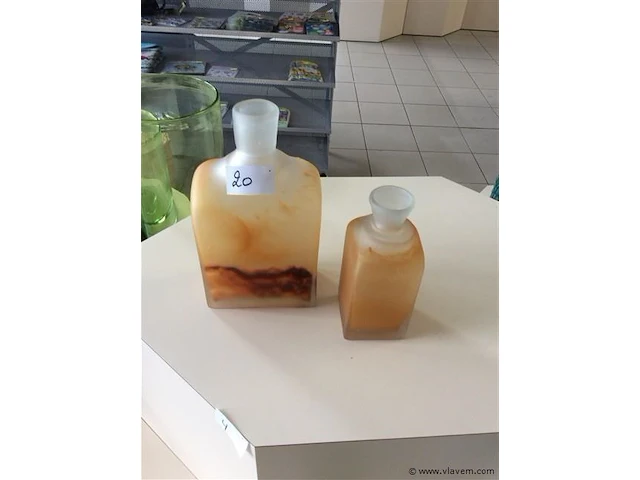 Gekleurde glas 2stuks - afbeelding 1 van  3