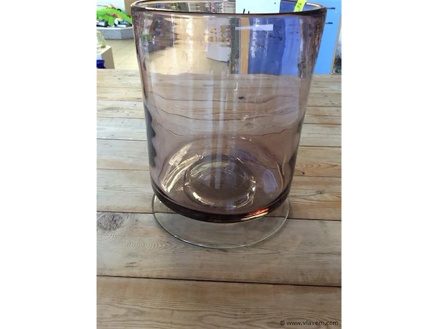 Gekleurde glazen vaas - afbeelding 2 van  2
