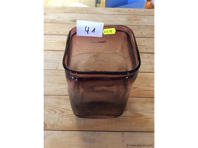 Gekleurde glazen vaas - afbeelding 1 van  2