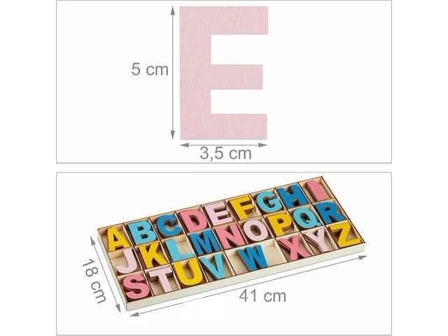 Gekleurde houten letters - afbeelding 6 van  6