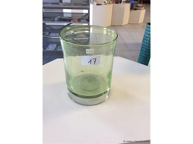 Gekleurde vaas glas - afbeelding 1 van  2