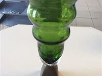 Gekleurde vaas metalen voet + - afbeelding 3 van  3