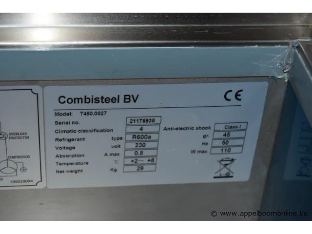 Gekoelde opzetvitrine combisteel - afbeelding 2 van  2