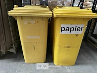 Gele afvalcontainers h110 cm (2x)