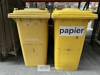 Gele afvalcontainers h110 cm (2x) - afbeelding 1 van  1