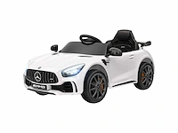 Gelicentieerde mercedes-benz amg gtr 12v elektrische kinderauto afstandsbediening 2.4g max. 5 km/h 108 x 67 x 46 cm wit