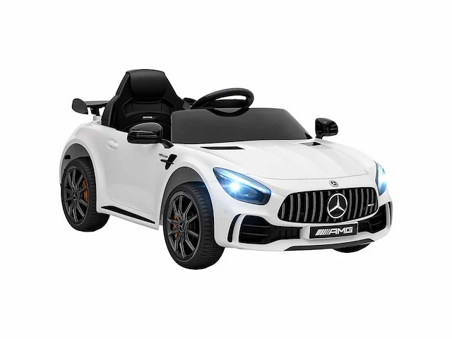 Gelicentieerde mercedes-benz amg gtr 12v elektrische kinderauto afstandsbediening 2.4g max. 5 km/h 108 x 67 x 46 cm wit - afbeelding 8 van  8