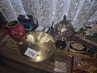 Gemengd lot onder andere lampje loodglas, juwelen doosje enzovoort - afbeelding 3 van  4