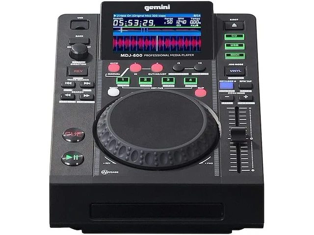 Gemini mdj-600 professional cd and usb midi media player - afbeelding 1 van  6