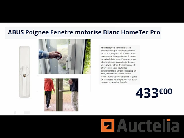 Gemotoriseerde vitrine handgreep abus hometec pro fca3000 - afbeelding 1 van  2