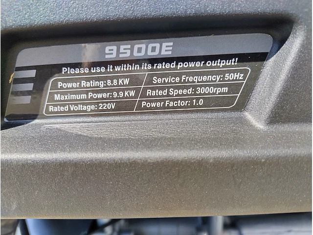 Generator benzine 9500e - afbeelding 6 van  8