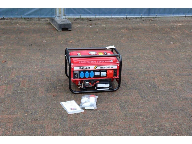 Generator hager hk8000w benzine nieuw (marge) - afbeelding 1 van  1