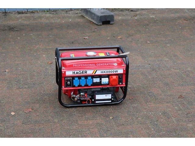 Generator hager hk8000w benzine nieuw (marge) - afbeelding 1 van  1