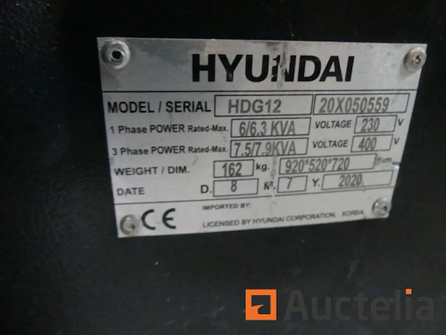 Generator hyundai hdg12 - afbeelding 5 van  7