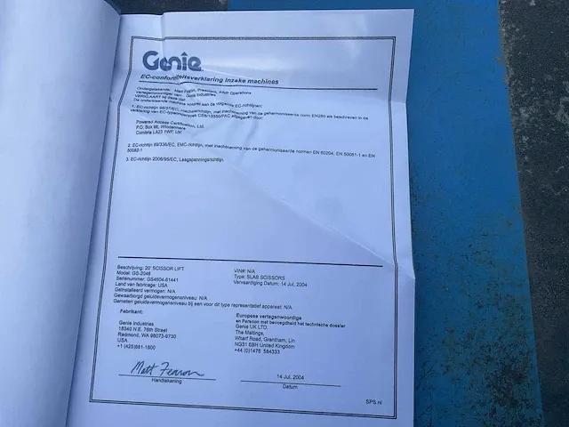 Genie gs-2046 hoogwerker - afbeelding 10 van  18