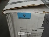 Geometrisch tafeltje zwart houtstructuur - afbeelding 2 van  2