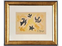 Georges braque - les oiseaux - zeefdruk - afbeelding 1 van  7