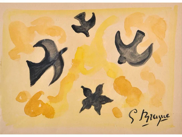 Georges braque - les oiseaux - zeefdruk - afbeelding 2 van  7
