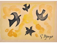 Georges braque - les oiseaux - zeefdruk - afbeelding 2 van  7