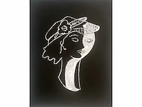 Georges braque - portret - zeefdruk - afbeelding 1 van  4