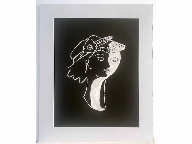 Georges braque - portret - zeefdruk - afbeelding 2 van  4