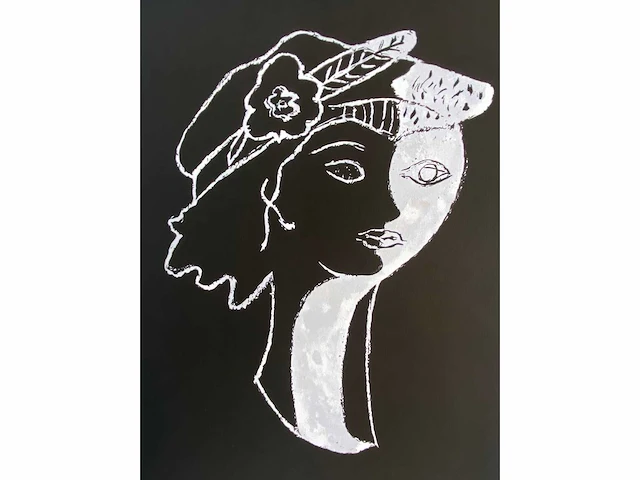 Georges braque - portret - zeefdruk - afbeelding 4 van  4