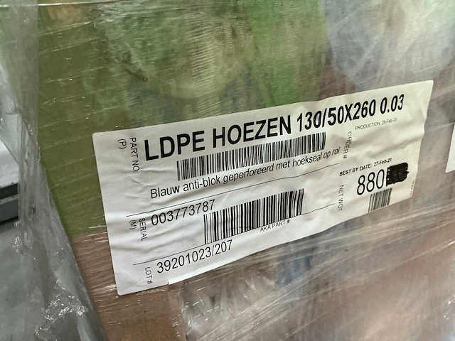 Geperforeerd met hoekseal rol polyethyleen (74x) - afbeelding 3 van  7