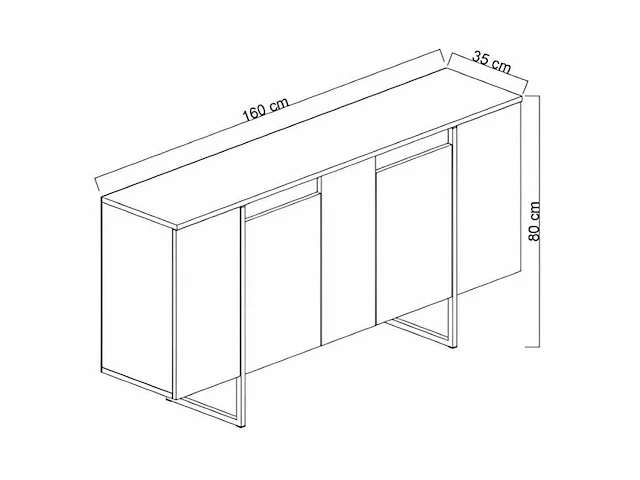 Geperste houten wandtafel met walnoot en gouden afwerking - afbeelding 7 van  8