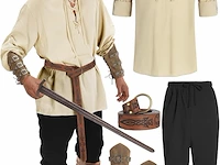 Geplaimir middeleeuws kostuum voor heren, m - afbeelding 1 van  4