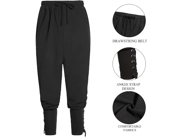 Geplaimir middeleeuws kostuum voor heren, m - afbeelding 2 van  4