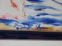 Gérard le roux "three women" - origineel schilderij in olie - afbeelding 3 van  7