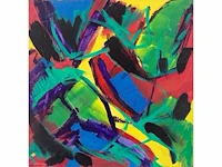 Gerard vanhove (1942-1994) - tshibinda ilonga - acryl op paneel