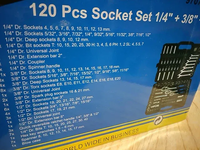 Gereedschapset 120 delig - afbeelding 4 van  4