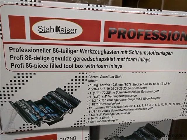 Gereedschapskist gevuld professioneel - afbeelding 7 van  7