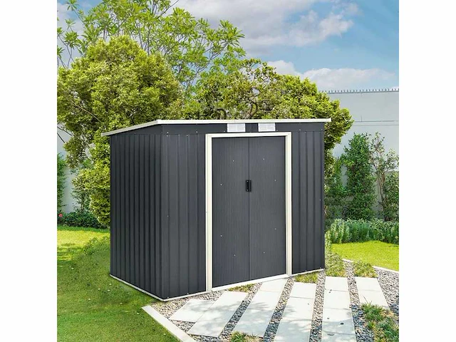 Gereedschapsschuur met funderingsframe voor tuinmeubelen en -apparatuur - - afbeelding 1 van  11